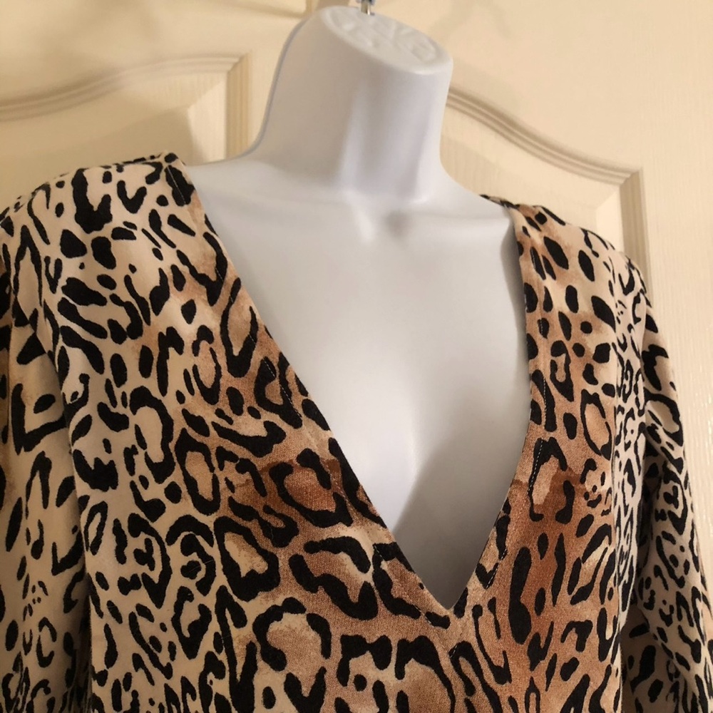 2/$12 Motel Leopard Mini Dress - Picture 3 of 4